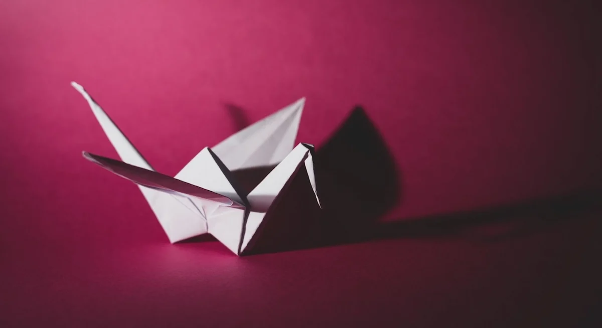 Una gru origami
